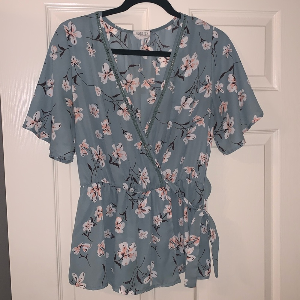 Floral peplum